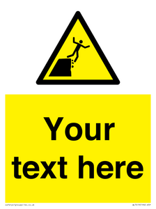 Custom Warning unstable cliff edge